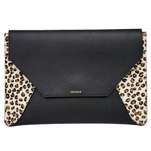 Senreve Handbags - PRISTINE SENREVE TABLET LAPTOP ENVELOPE SLEEVE IN NOIR LEOPARD HAIRCALF BAG